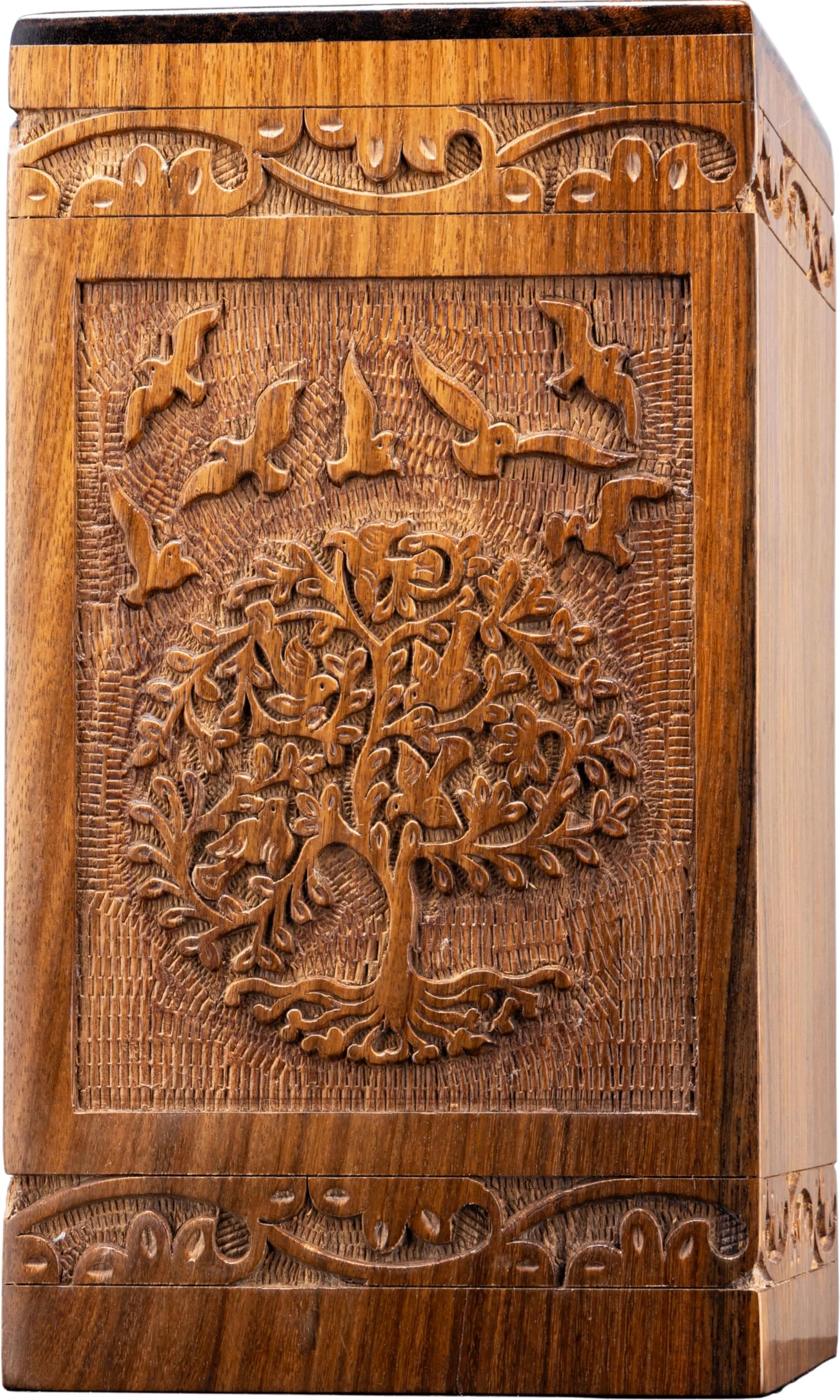 Wooden Tree of Life pet urn