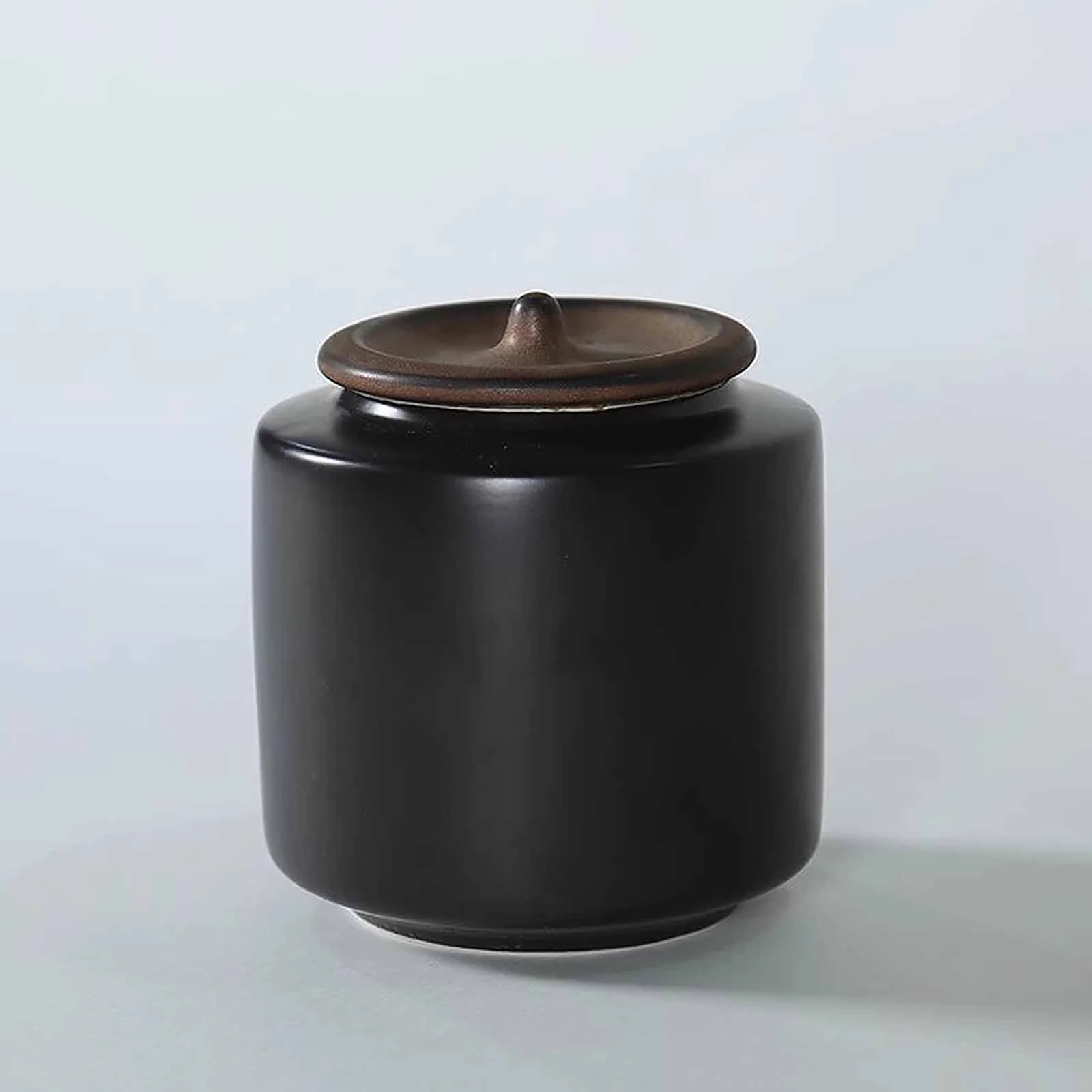 Black Keepsake Ceramic Small Urn for Ashes